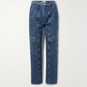 AGOLDE Cooper Cargo High Rise Jeans, Size 29, Dark Denim, NWT